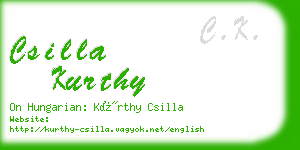 csilla kurthy business card